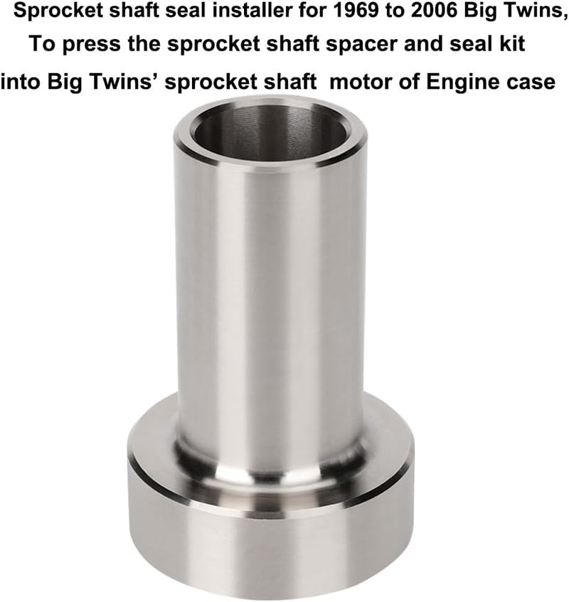 Bisrollnaa For Harley Davidson Sprocket Shaft Seal Installer Sprocket Shaft Seal Installation Tool for Big Twins 1969-2006 compatible with 39361-69 - Image 2